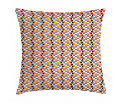Pastel Checkered Puppy Heads Pillow Cover