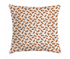 Animals and Paw Prints Pillow Cover