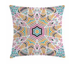 Abstract Floral Art Motif Pillow Cover