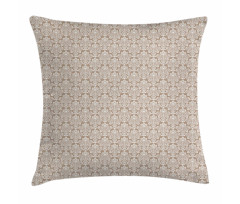 Curly Floral Damask Motif Pillow Cover