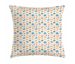 Fruits Flowers Seashells Pillow Cover