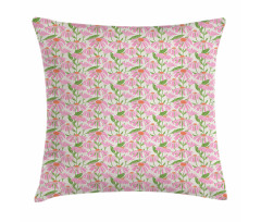 Pink Echinacea Flowers Pillow Cover