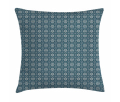 Blooming Flower with Dots Pillow Cover