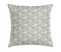 Birdcages Flowering Trees Pillow Cover