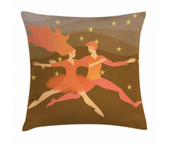 Fire Couple in the Space Pillow Cover
