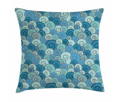 Waves in the Ocean Doodle Pillow Cover