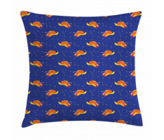 Birds in Starry Night Sky Pillow Cover