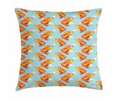 Fire Bird Feathers Pillow Cover