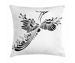 Minimalist Mystic Bird Fly Pillow Cover