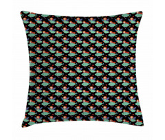 Abstract Girl with Fish Pillow Cover