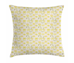 Seasonal Petals with Leaves Pillow Cover
