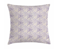 Antique Style Plants Pattern Pillow Cover