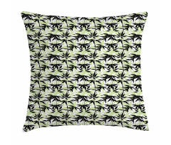 Eastern Bamboo Leaf Pattern Pillow Cover