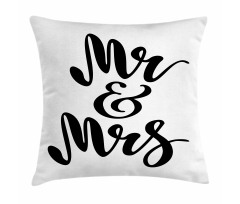 Hand Lettering Pattern Pillow Cover