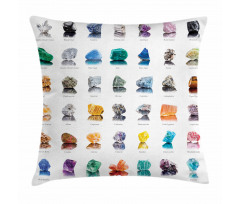 Mineral Geology Theme Pillow Cover