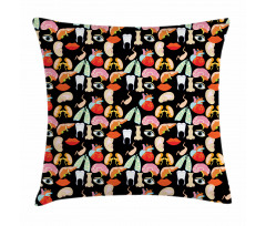 Human Parts Organs Pattern Pillow Cover