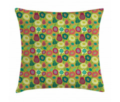 Abstract Vivid Flora Petals Pillow Cover