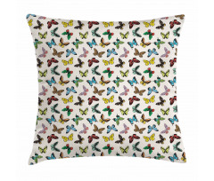 Colorful Butterflies Fun Pillow Cover