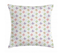 Pastel Colorful Butterflies Pillow Cover