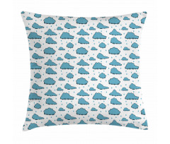 Rain Drops and Clouds Pillow Cover