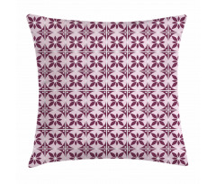 Vintage Tile Floral Pillow Cover