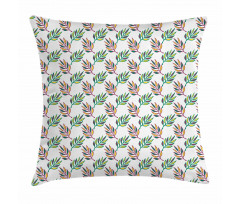 Symmetric Colorful Leaves Pillow Cover