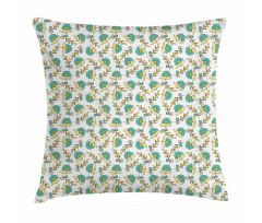 Repeating Floral Art Pillow Cover