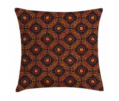 Abstract Circles and Flora Pillow Cover