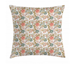 Pastel Vintage Flora Petals Pillow Cover