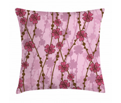 Flora Curly Branches Pillow Cover