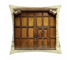 Rustic Style Door Design Pillow Cover