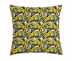 Ornamental Vanilla Flower Pillow Cover