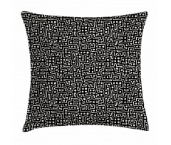 Maze Stripes with Dots Pillow Cover