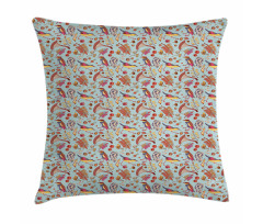 Cartoon Sparrows Mushroom Pillow Cover