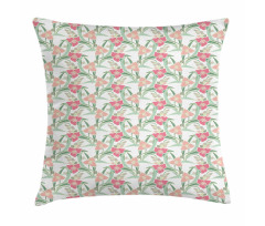 Hand Drawn Ornamental Blossom Pillow Cover