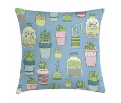 Houseplants Succulents Pillow Cover