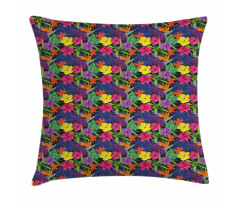 Vivid Summer Bedding Plant Pillow Cover