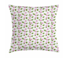 Spring Season Pink Blossoms Pillow Cover