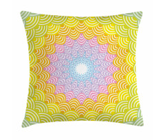Round Wreath Colorful Pillow Cover