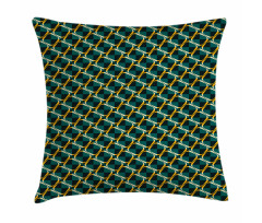 Checkered Pattern Rings Pillow Cover