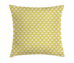 Halved Fruit Motifs with Dots Pillow Cover