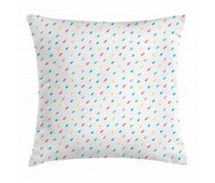 Colorful Tiny Raindrops Pillow Cover