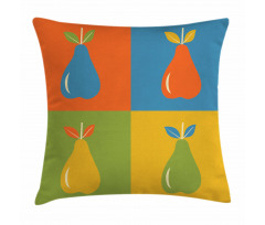 Vintage Pears in Squares Pillow Cover