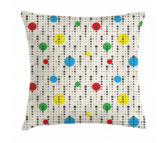 Simplistic Colored Dots Pillow Cover