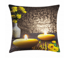 Oriental Meditative Candles Pillow Cover