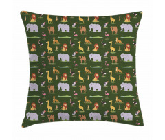 Childish Cartoon Savannah Pillow Cover