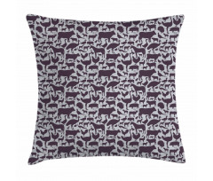 Silhouette Wild Animals Art Pillow Cover