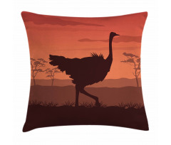 Sunset Silhouette Wild Bird Pillow Cover