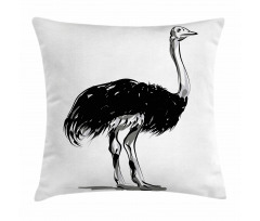 Sketch Bird Desert Pillow Cover