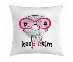 Hipster Animal and Glasses Pillow Cover